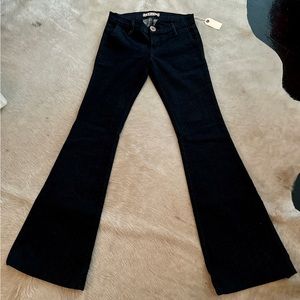 J Brand Dark Wash Tailored Trouser Flare Jeans | Size 25 NWOT | Big Button